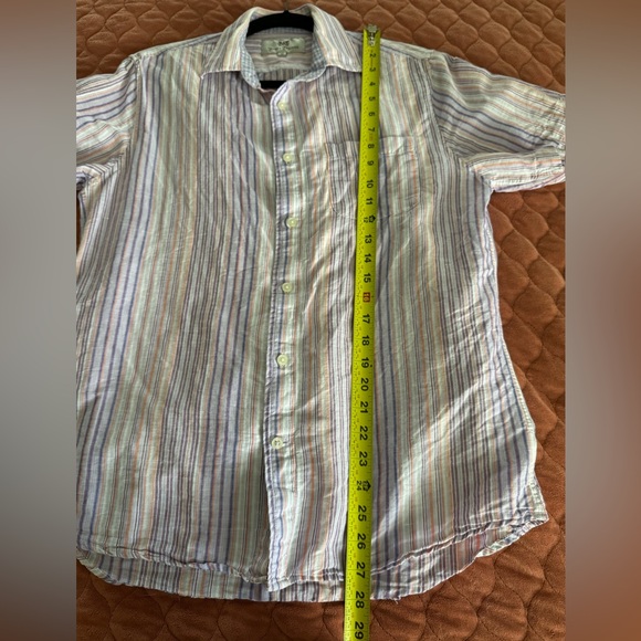 Men’s Hickey Freeman Linen Short Sleeve - Picture 5 of 5